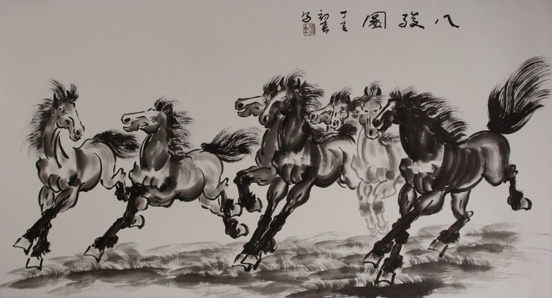 Eight Beauties - Chinese Painting