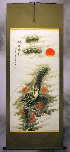 Auspicious Dragon Travels the Clouds - Wall Scroll