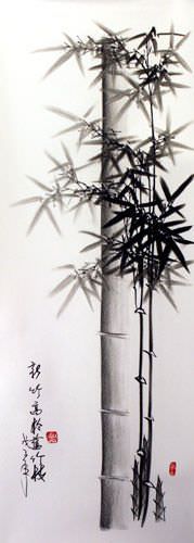 Charcoal Bamboo Drawing