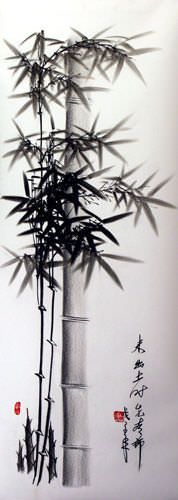 Charcoal Bamboo Drawing