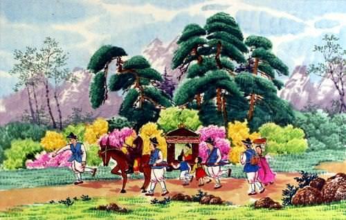 North Korean Wedding Painting