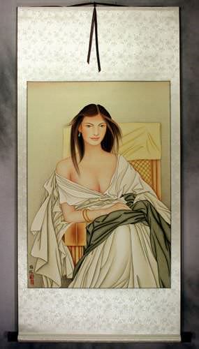 Beautiful Woman - Contemporary Chinese Art Wall Scroll