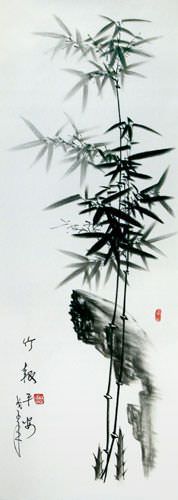 Charcoal Bamboo Portrait