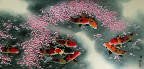 Koi Fish and Plum Blossoms